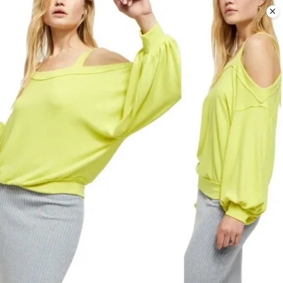 We The Free Tops - NWT Free People We the Free Flaunt It Top Small in Lemon Squeeze Yellow New